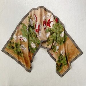 The Metropolitan Museum of Art in NYC Silk Scarf Floral Poppies Rectangle 61”